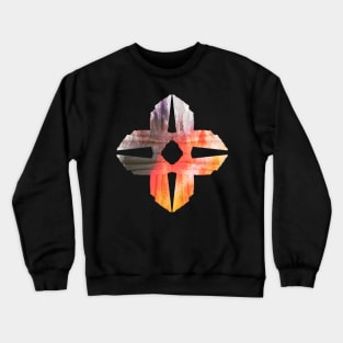 Abstract symbol in orange watercolor Crewneck Sweatshirt